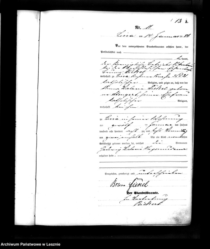 Obraz 14 z jednostki "[Księga urodzeń]"