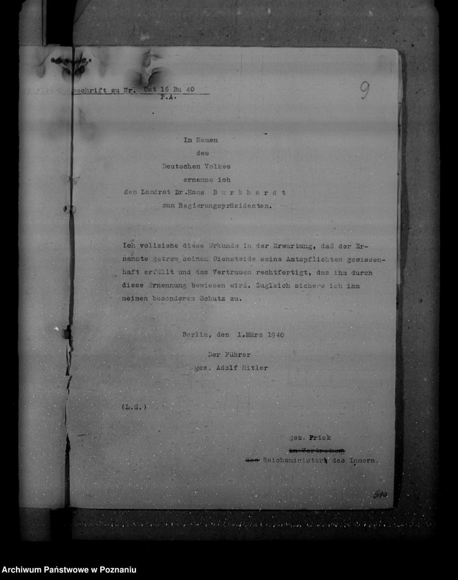 Obraz 13 z jednostki "Personalia urzędników rejencyjnych, landratów, urzędników landrackich oraz miejskich"