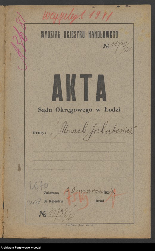 Obraz 2 z jednostki "Moszek Jakubowicz- sprzedaż manufaktury"