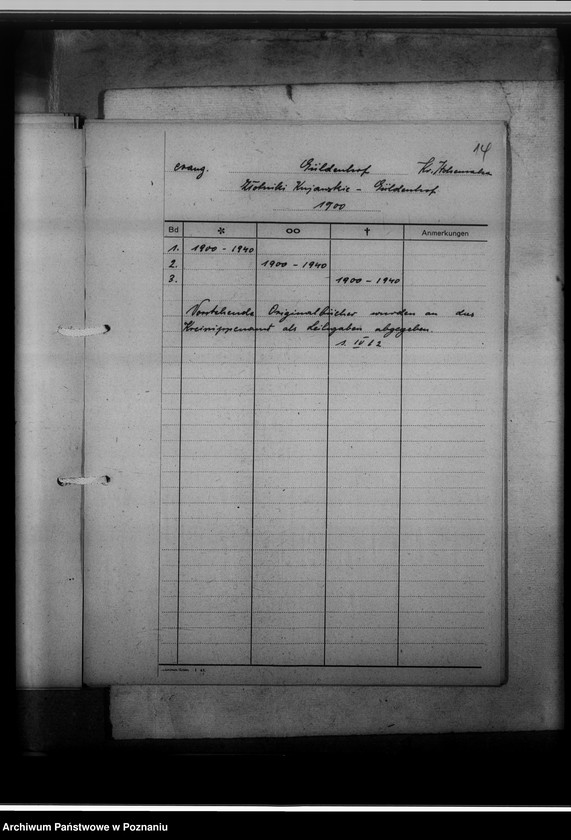 Obraz 18 z jednostki "Bücherverzeichnis, Kreissippenamt Hohensalza [Inowrocław]"