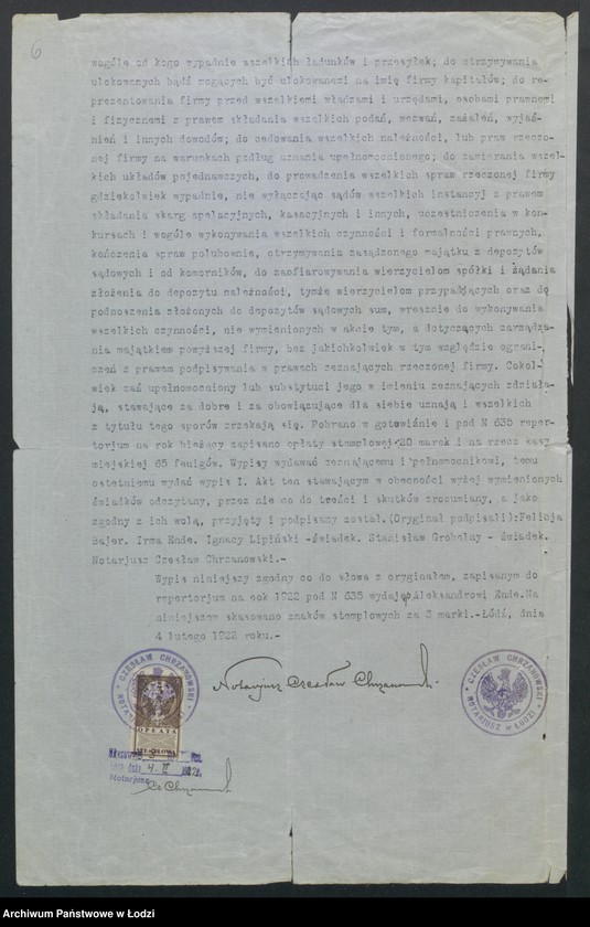 Obraz 8 z jednostki "Farbiarnia W.K.Paede- prowadzenie farbiarni"