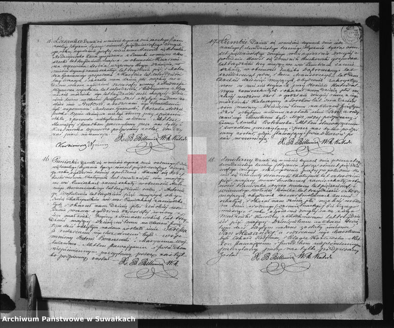 image.from.unit.number "Duplikat urodzonych, zaślubionych i umarłych parafii sejneńskiej z roku 1852"