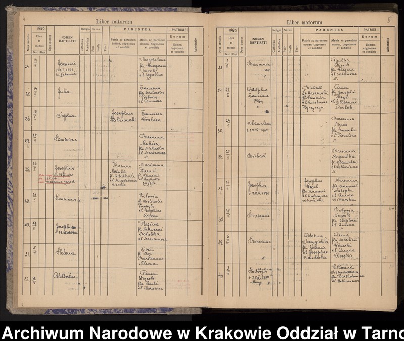 image.from.team "Akta stanu cywilnego Katedralnej Parafii Rzymskokatolickiej w Tarnowie"