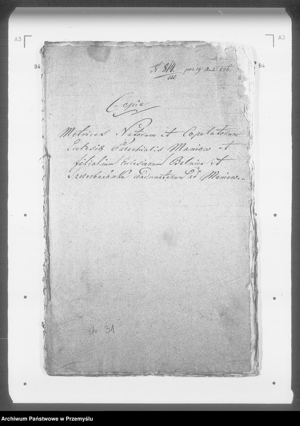 image.from.unit.number "[Kopie ksiąg metrykalnych parafii Maniów z filiami Balnica, Szczerbanówka (dekanat Łupków)]"