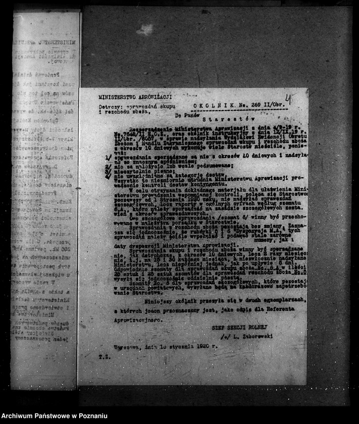 Obraz 10 z jednostki "Okólniki Ministerstwa Aprowizacji do starostw"