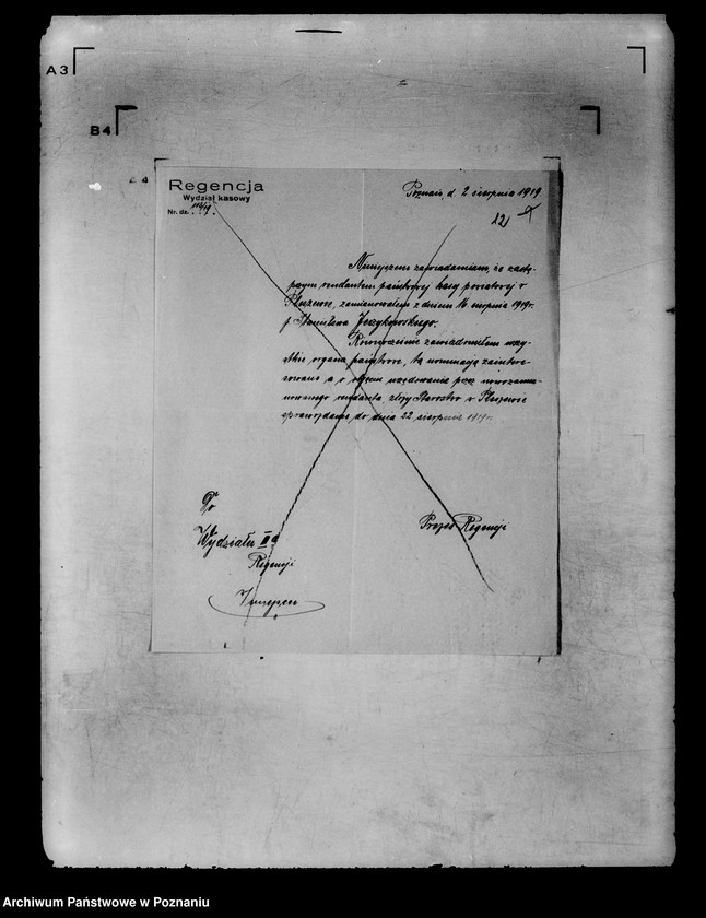 Obraz 17 z jednostki "Ewidencja stanowisk obsadzonych przez siły polskie w Głównej Kasie Rejencyjnej w Poznaniu i inne sprawy osobowe"