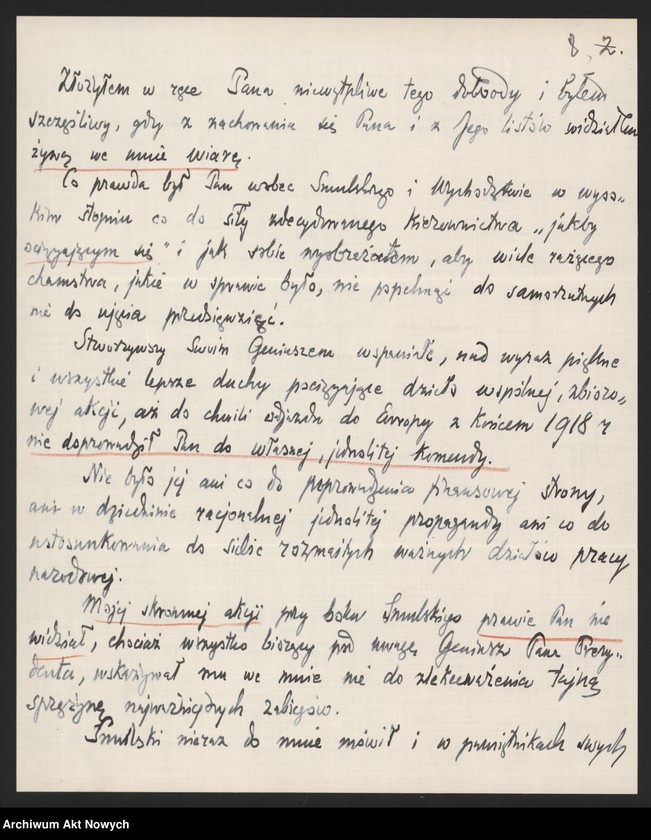 image.from.unit.number "Orłowski Józef; Załączniki: 1) wycinki prasowe; 2) list I. Paderewskiego do J. Orłowskiego (rękopis J. Orłowskiego); 3) list ks. F. Feldheima (do I. Paderewskiego?) z 21 III 1936 r. (fotokopia); 4) "Affidarit"; 5) telegram Grupy R. Chase