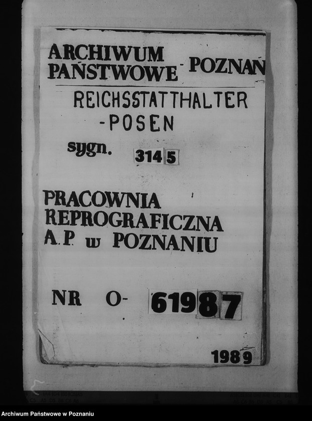 Obraz 1 z jednostki "Umbau- und Ausbauarbeiten für die Reichsuniversität Posen"