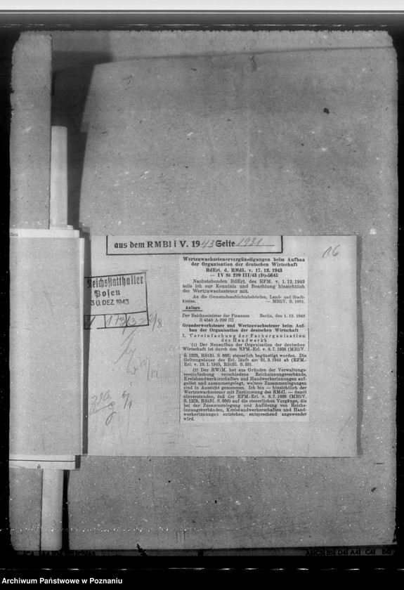 Obraz 20 z jednostki "Wertzuwachssteuer. Schankerlaubnissteuer"