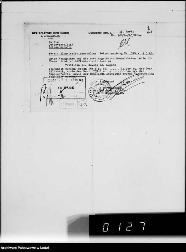 Obraz 6 z jednostki "Lumpen gegen Zellwolle [dostawa z Getta]"