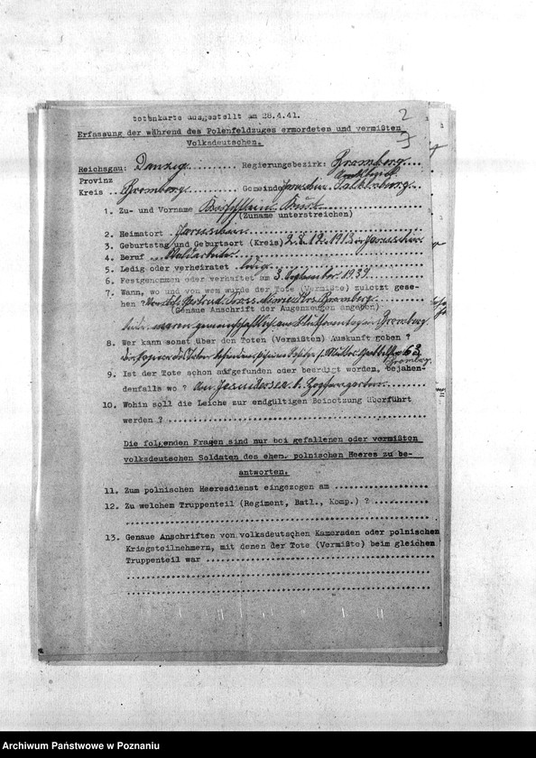 Obraz 6 z jednostki "Amtliche Meldungen. Amtsbezirke Fordon, Falkenberg, Slesin, Monkowarsk - Kreis Bromberg (Bydgoszcz)"