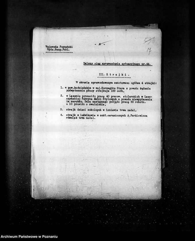 Obraz 11 z jednostki "Sprawozdania sytuacyjne tygodniowe za czas od 31 sierpnia do 2 października 1930 r. /44-48/"