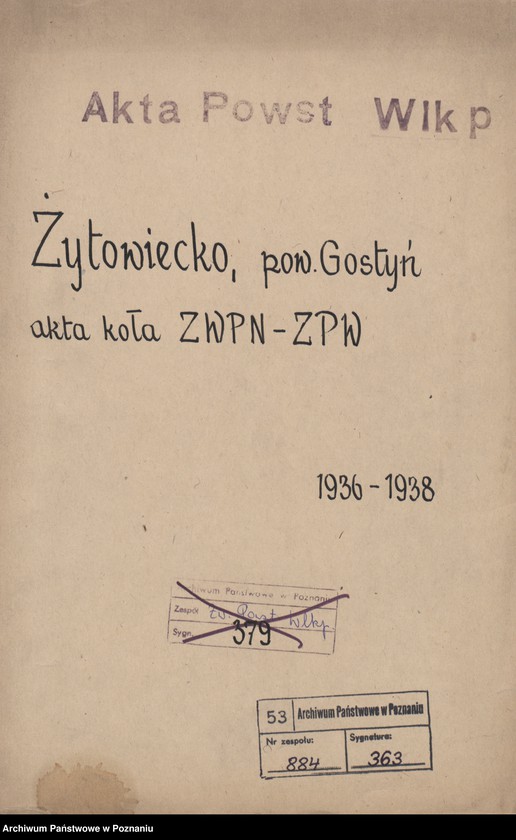 Obraz 3 z jednostki "Żytowiecko, powiat Gostyń - akta koła."