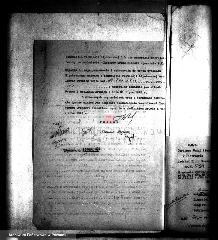 Obraz 15 z jednostki "Regulacja hipoteczna scalonych gruntów Miłkowice powiatu tureckiego"