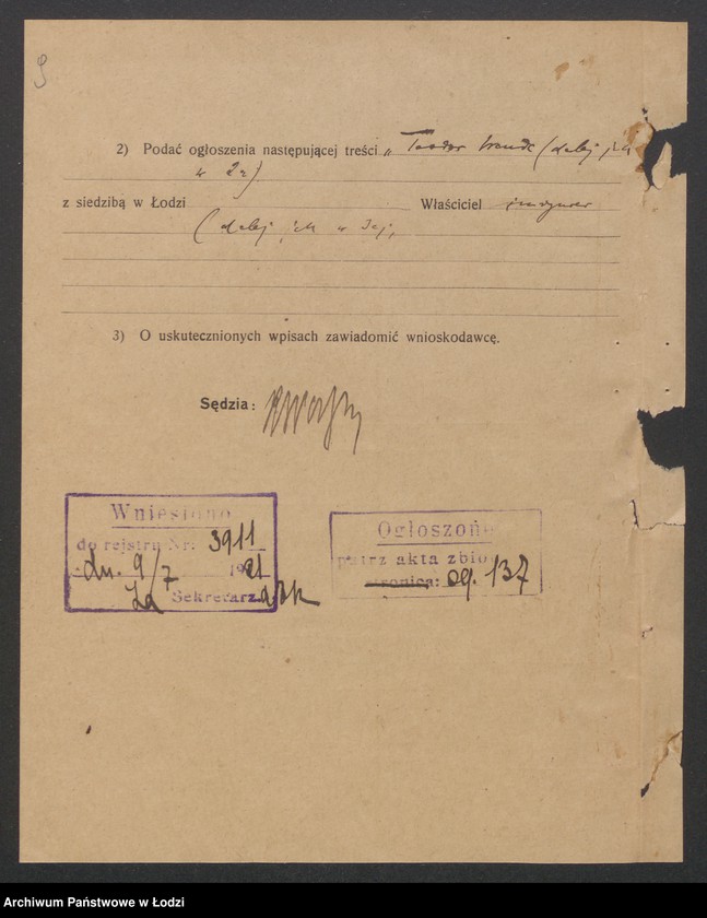 Obraz 11 z jednostki "Teodor Wende – kantor techniczno-handlowy"