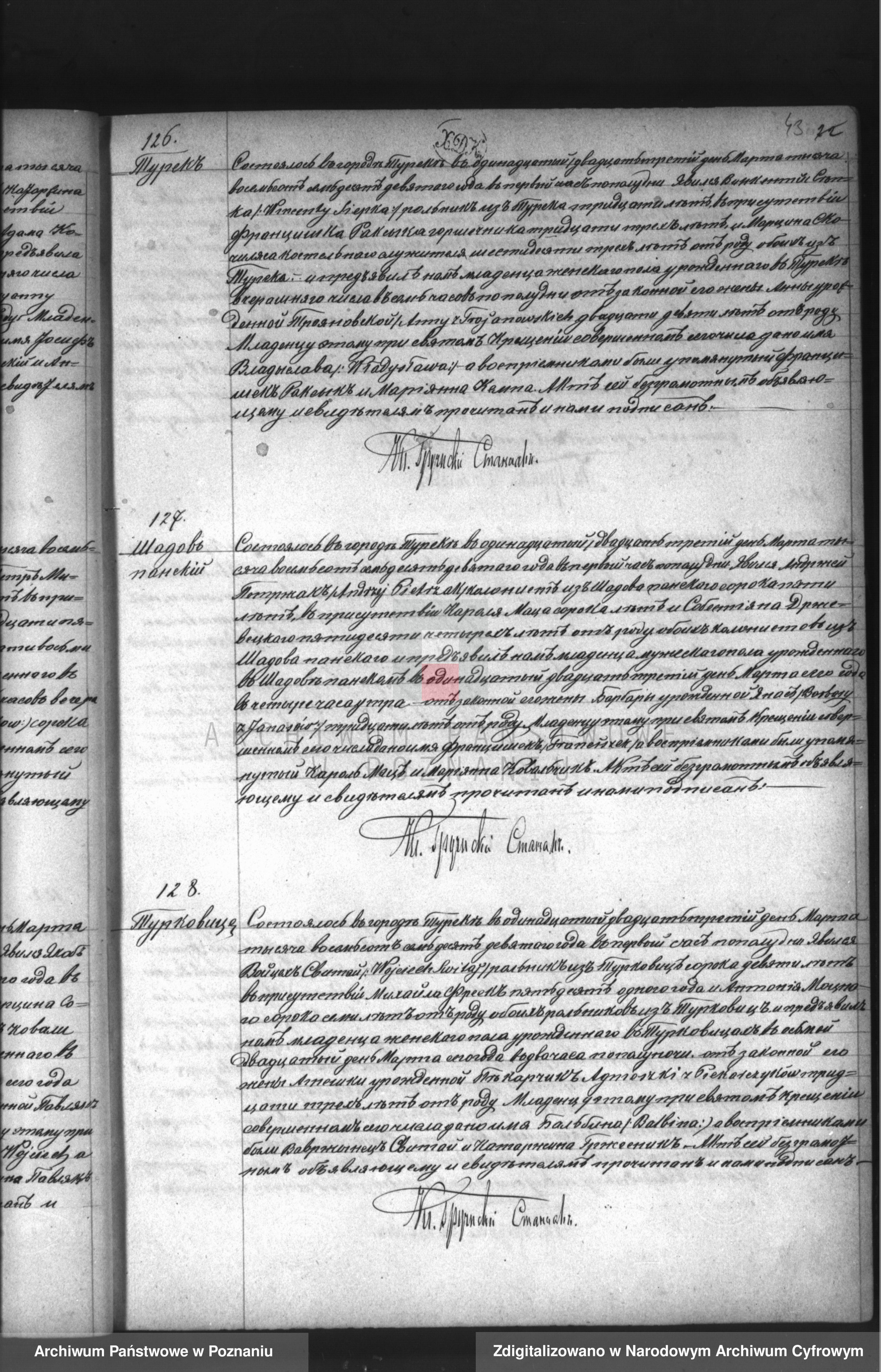 Skan z jednostki: Akta urodzeń, małżeństw, zgonów