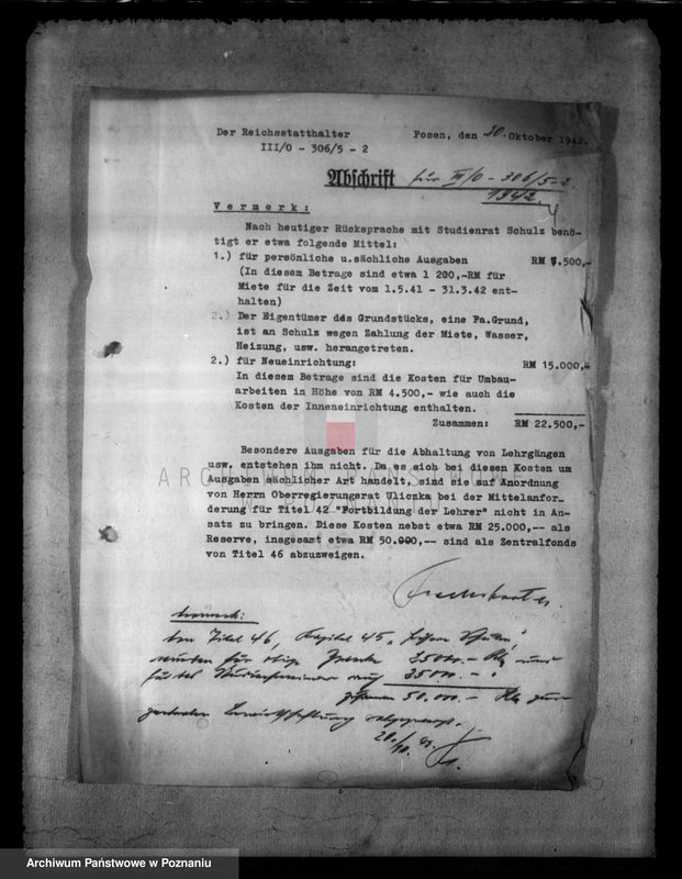 Obraz 8 z jednostki "Haushalt des höheren Schulen. Erziehungsbeihilfen. Begabtenförderung"