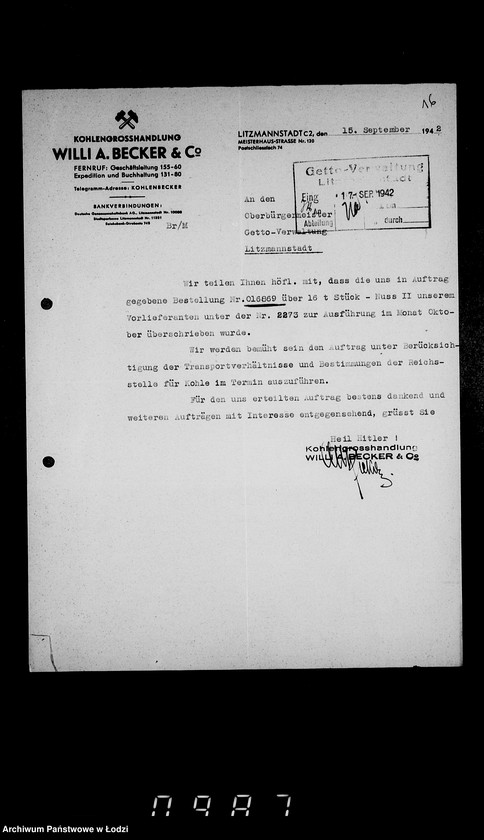 image.from.unit.number "Lebensmitteleinkauf. Aufträge, [Lieferscheinen und Rechnungen] 16841-16870 [Dostawa artykułów pierwszej potrzeby do Getta]"