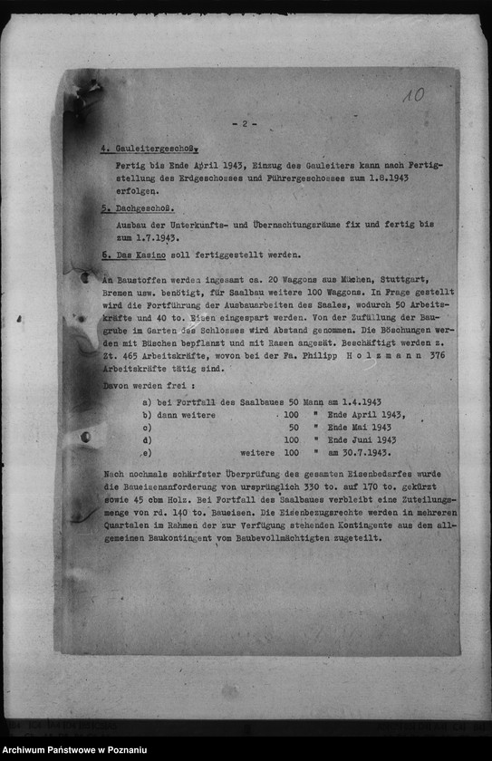 Obraz 14 z jednostki "Sprawozdania ze stanu robót przy przebudowie zamku w Poznaniu"