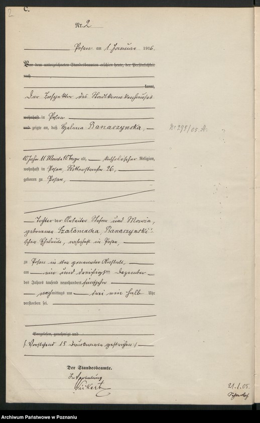 Obraz 4 z jednostki "Księga miejscowa zgonów tom I [Rejestr główny zgonów]"