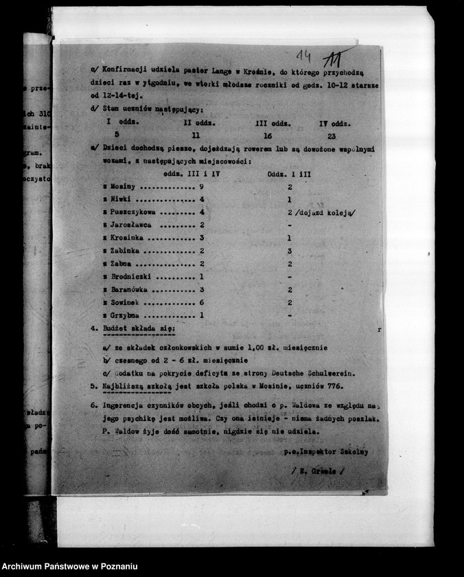 Obraz 18 z jednostki "Prywatna Szkoła Powszechna z niemieckim językiem nauczania Mosina powiat Śrem"