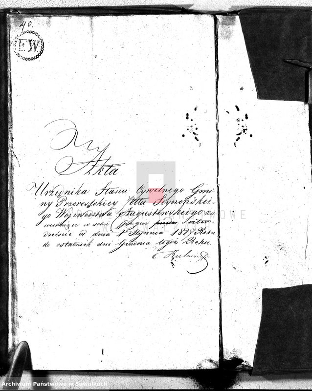 image.from.unit.number "Akta Gminy Przeroslskiey Zeszłych od Dnia 1- wszego Stycznia Roku 1817"