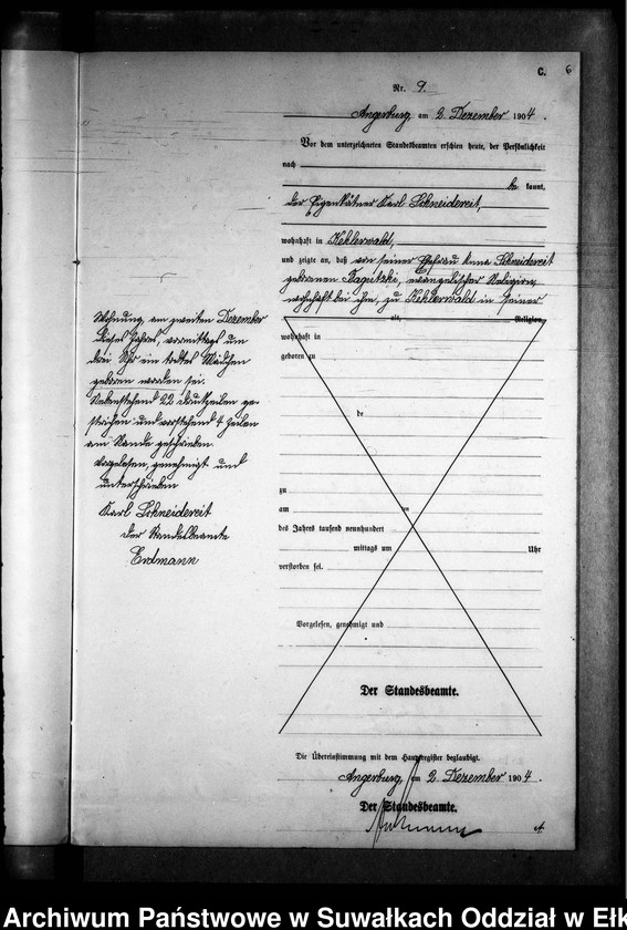 image.from.unit.number "Sterbe-Neben-Register des Preussischen Standes-Amtes Kehlen Kreis Angerburg"