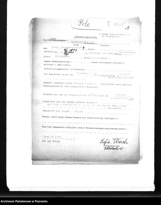 Obraz 5 z jednostki "Wykazy miejscowych Niemców, którzy zginęli w 1939 roku w różnych powiatach"