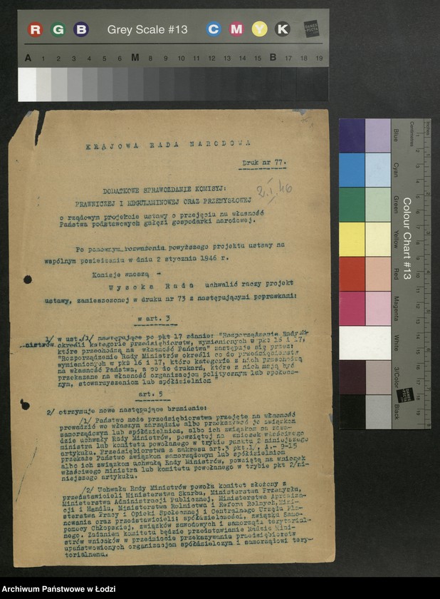 Obraz 2 z jednostki "[Materiały Ignacego Logi - Sowińskiego posła do Krajowej Rady Narodowej i Sejmu Ustawodawczego]"