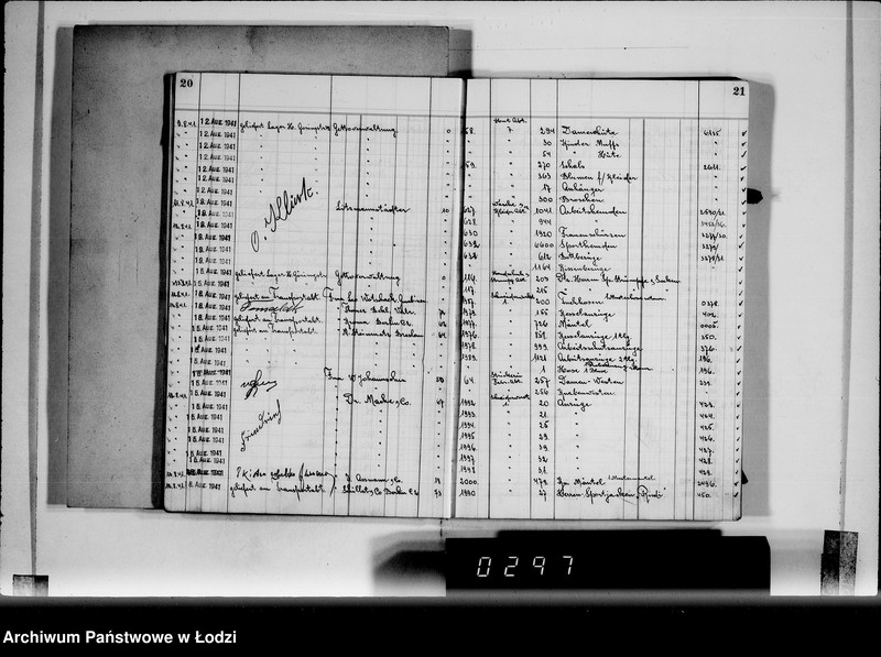 Obraz 15 z jednostki "Textil-Lagerverwaltung Getto [Książka magazynowa towarów wychodzących z Getta]"