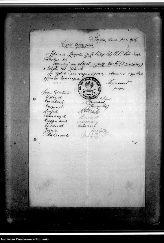 Obraz 7 z jednostki "Sprawozdania miesięczne, kwartalne, roczne- między innymi z bezrobocia- oraz korespondencja koła Środa- zaproszenia, pisma o skreślenia z listy członków: powiadomienia o zarobkach"