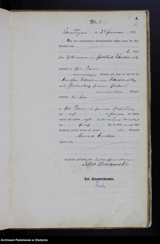 image.from.unit.number "Geburts-Haupt-Register Nr 1 - 199"