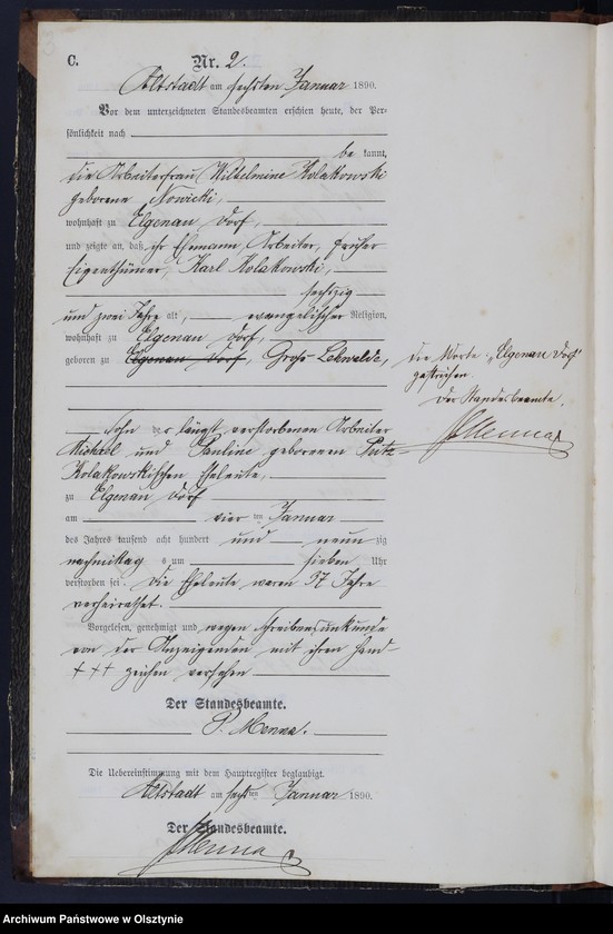 image.from.unit.number "Sterbe-Neben-Register Nr 1 - 74"