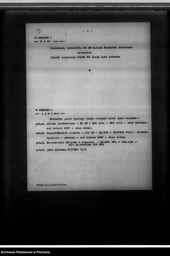 Obraz 17 z jednostki "Kwestionariusz "Sawja" Fabryka tlenu A. Jezierskiego w Czempiniu"