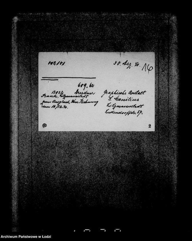 Obraz 20 z jednostki "Bankkonto nr 700"