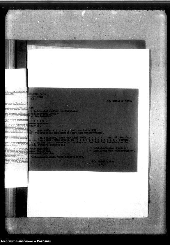 Obraz 8 z jednostki "[Akta personalne wychowanki Ruth Else Mager, ur. 3 XI 1937]."