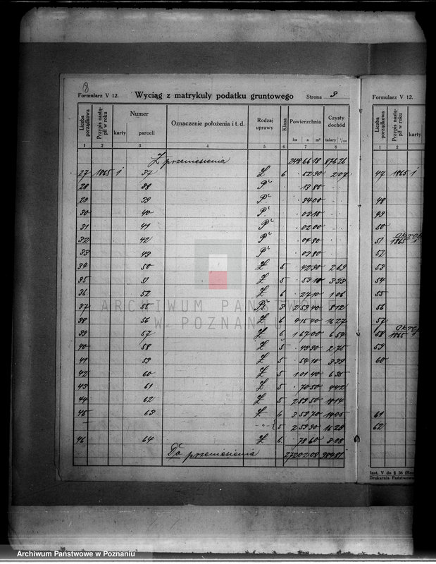 Obraz 12 z jednostki "Wyciąg z matrykuły podatku gruntowego gromady Liszkowo"