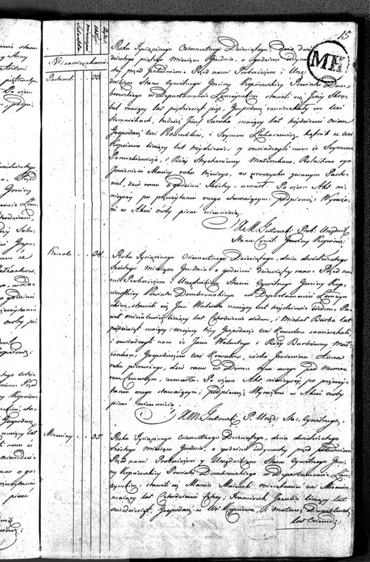 Obraz 18 z jednostki "Akta Zeszłych Gminy Kopciowskiey od 1-go Maia 1810 R."