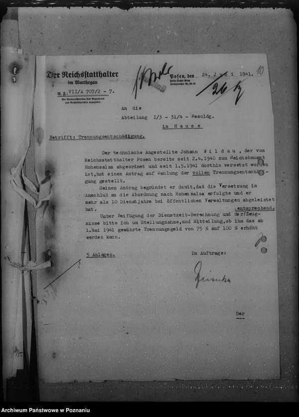 Obraz 14 z jednostki "Trennungsentschädigung alphabetisch"