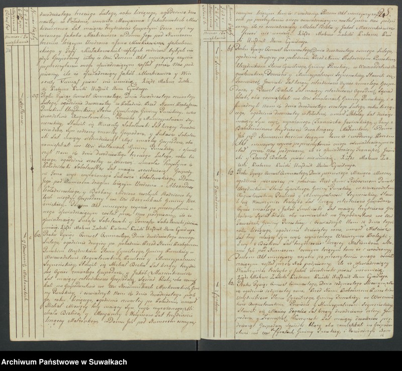 image.from.unit.number "Akta zeszłych gminy puńskiey od 1-go stycznia do dnia ostatniego grudnia 1818 roku."