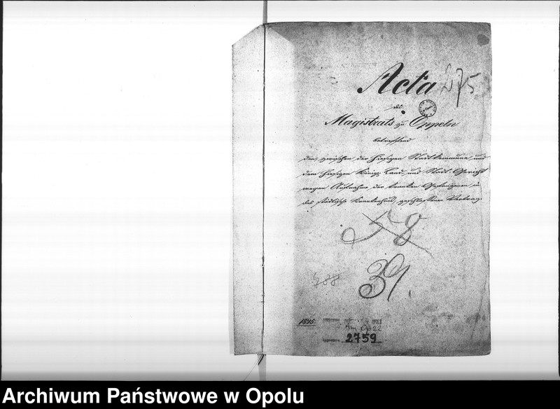 Obraz 4 z jednostki "Acta des Magistrats zu Oppeln betreffend den, zwischen den hiesigen Stadtkommune und dem hiesigen Königl[ichen] Land und Stadt-Gericht wegen Aufnahme der kranken Gefangenen in das städtische Krankenhaus, geschlossenen Vertrag"