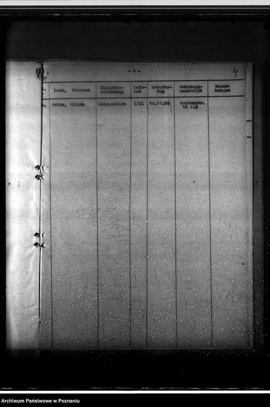Obraz 8 z jednostki "Nachweisung der Gefolgschaftsmitglieder für den Nachtdienst"