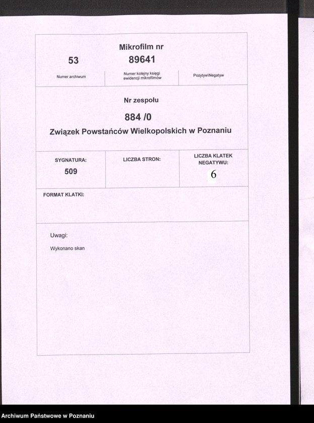 Obraz 5 z jednostki "Dowództwo Główne w Poznaniu."