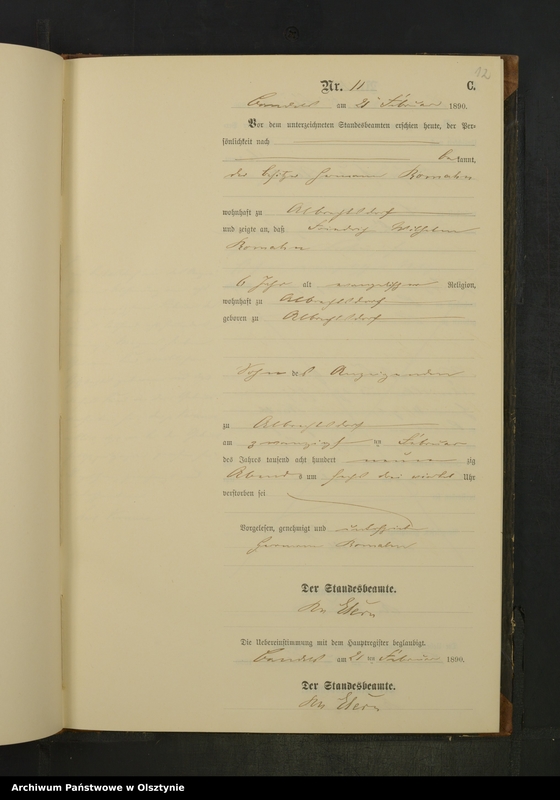 image.from.unit.number "Sterbe-Neben-Register Nr 1 - 33"