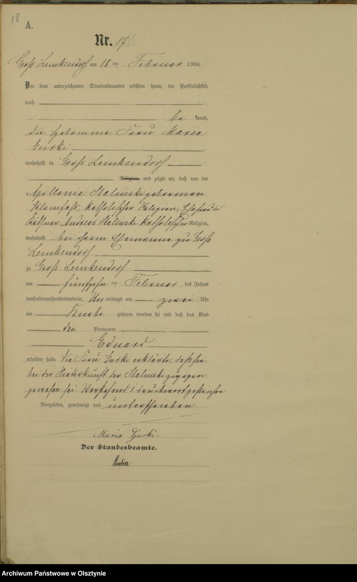 image.from.unit.number "Geburts-Haupt-Register Nr 1 - 105"