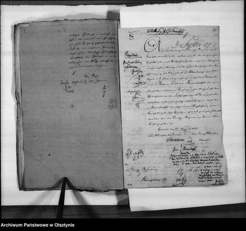 image.from.unit.number "Anstellung des Kreissekretair Sturmhoefel [Johann Friedrich] als Regierungs-Sekretair"