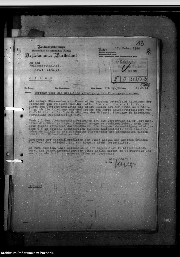 Obraz 17 z jednostki "Fürsorgekosten für auswärtige Kranke"