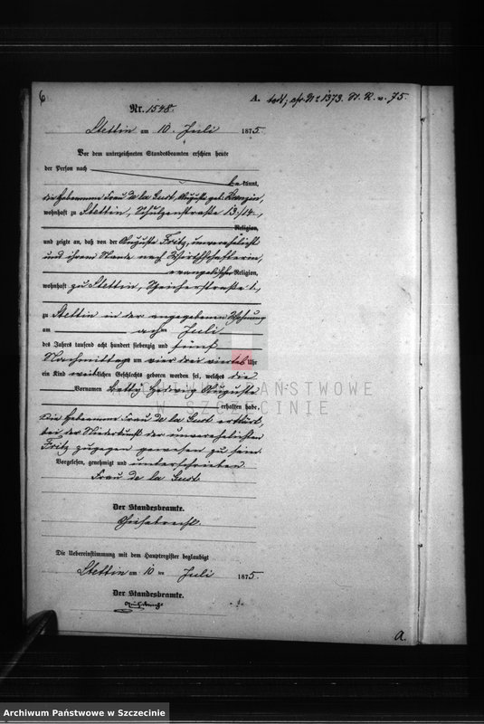 Obraz 17 z jednostki "Geburts-Register (Neben-Register) Band IV"