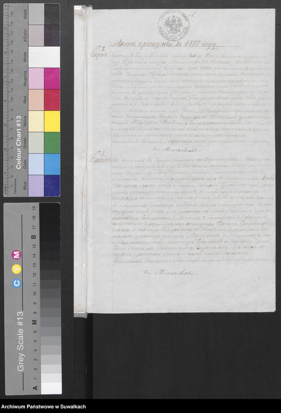 image.from.unit.number "Duplikat O roždenii brakosočetanii i Smerti Filipovskago Prichoda v 1870 godu"