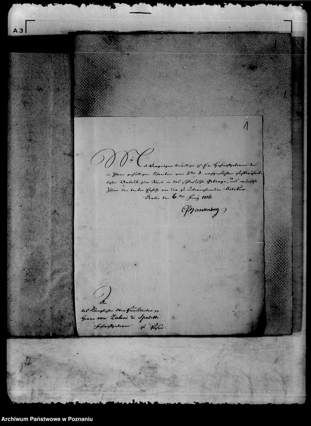 Obraz 6 z jednostki "Die dem Herrn Oberpräsidenten von Zerboni erteilten Urlaube."